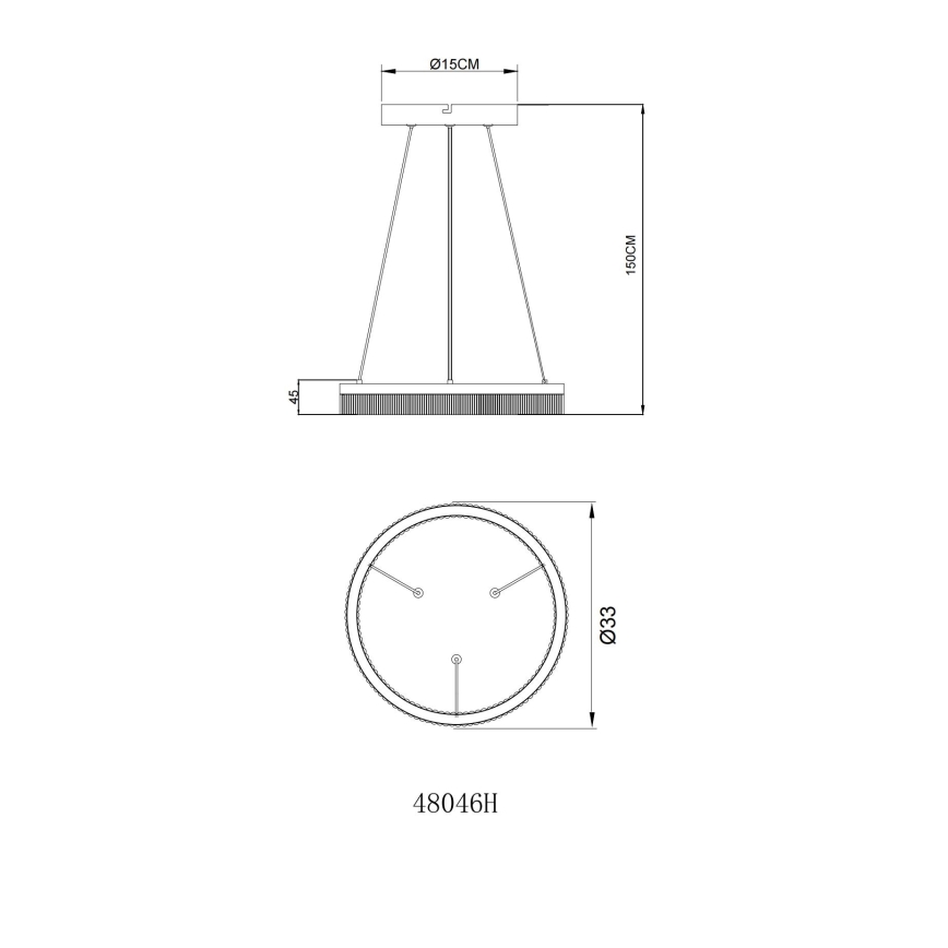 Globo - Lustre suspenso com cabo LED/16W/230V 3000K