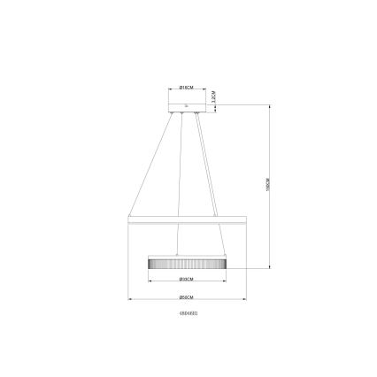 Globo - Lustre LED suspenso por cabo LED/30W/230V 3000K