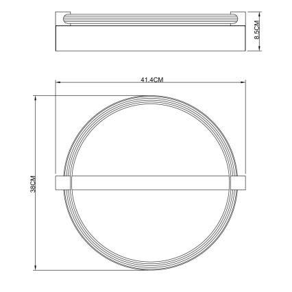 Globo - Plafon LED/15W/230V 3000K bege