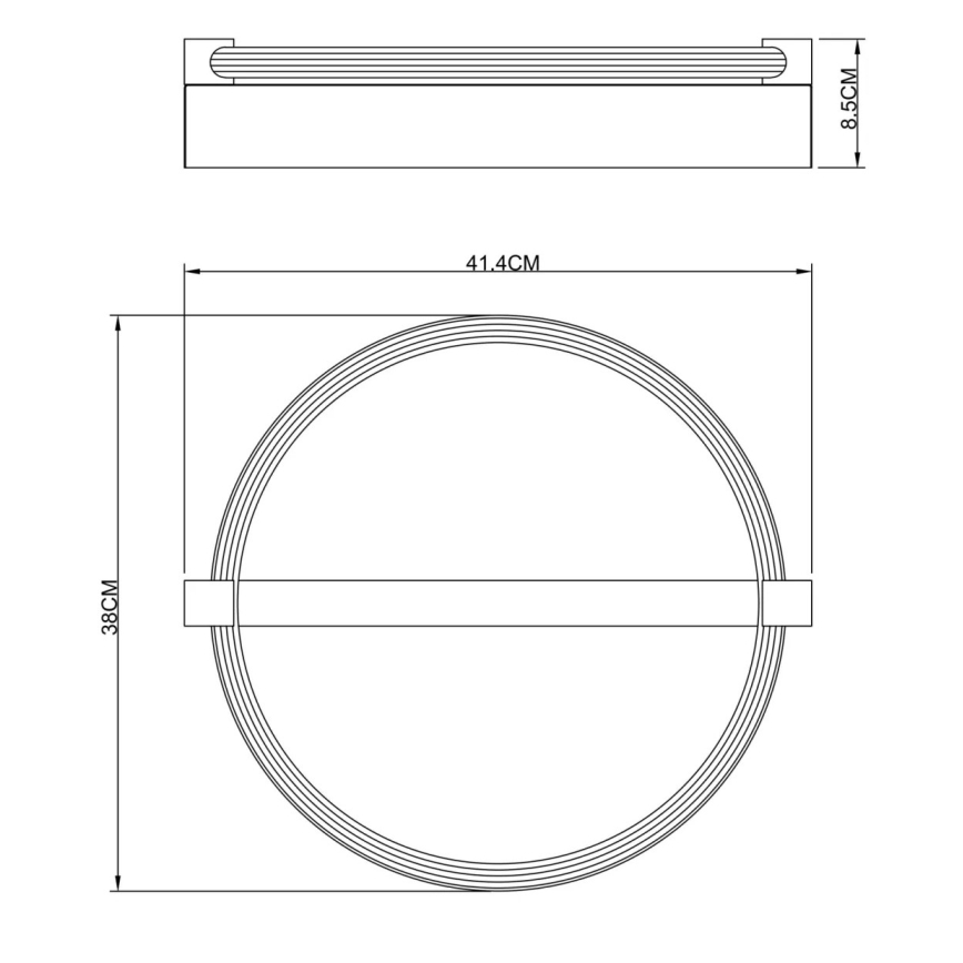 Globo - Plafon LED/15W/230V 3000K bege