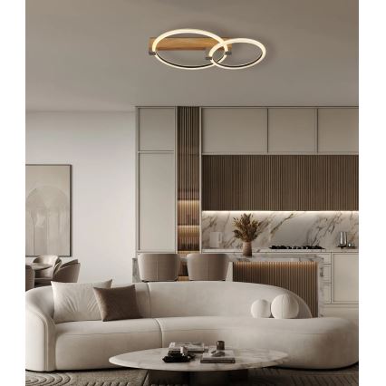 Globo - Luminária de teto LED/24W/230V 3000K 58x38 cm bege