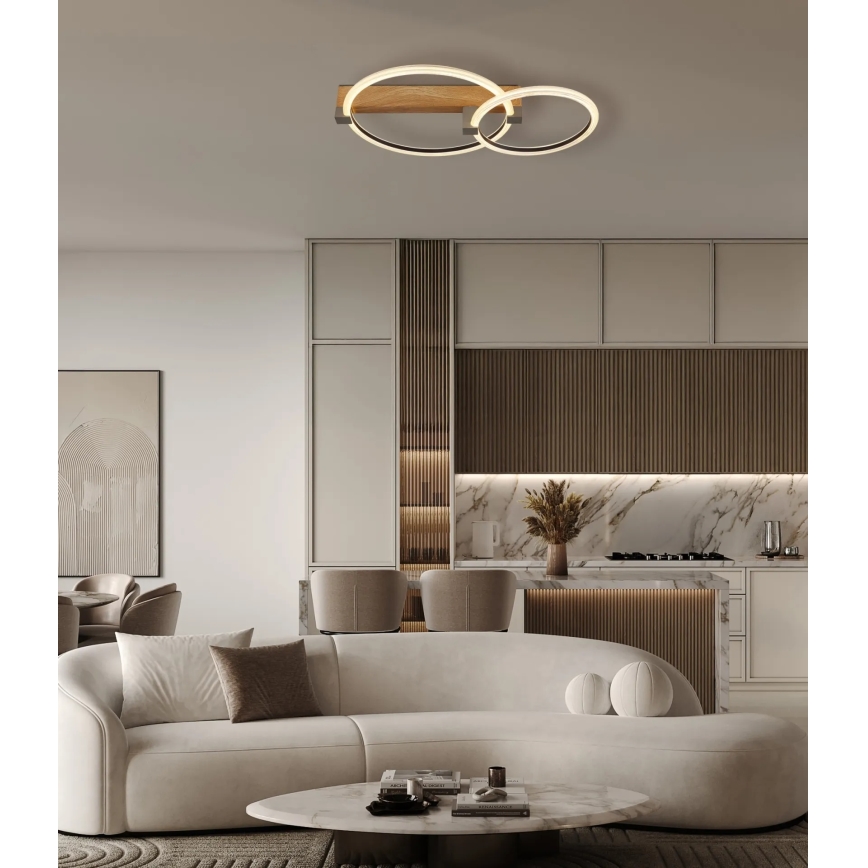 Globo - Luminária de teto LED/24W/230V 3000K 58x38 cm bege