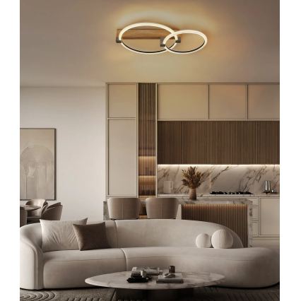 Globo - Luminária de teto LED/24W/230V 3000K 58x38 cm bege