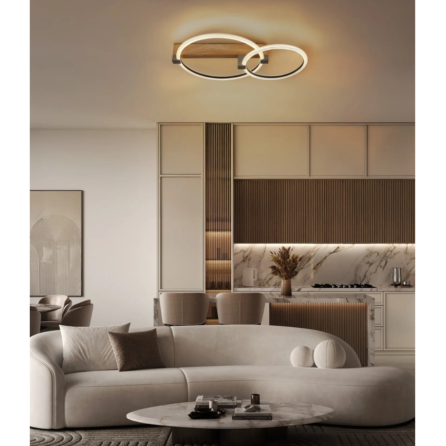 Globo - Luminária de teto LED/24W/230V 3000K 58x38 cm bege