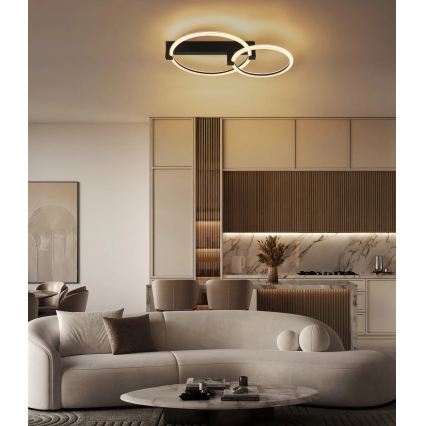 Globo - Luminária de teto LED/24W/230V 3000K 58x38 cm preta