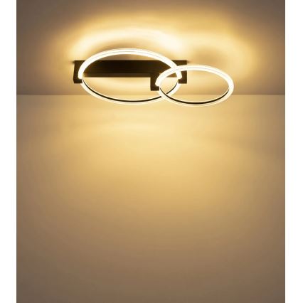 Globo - Luminária de teto LED/24W/230V 3000K 58x38 cm preta