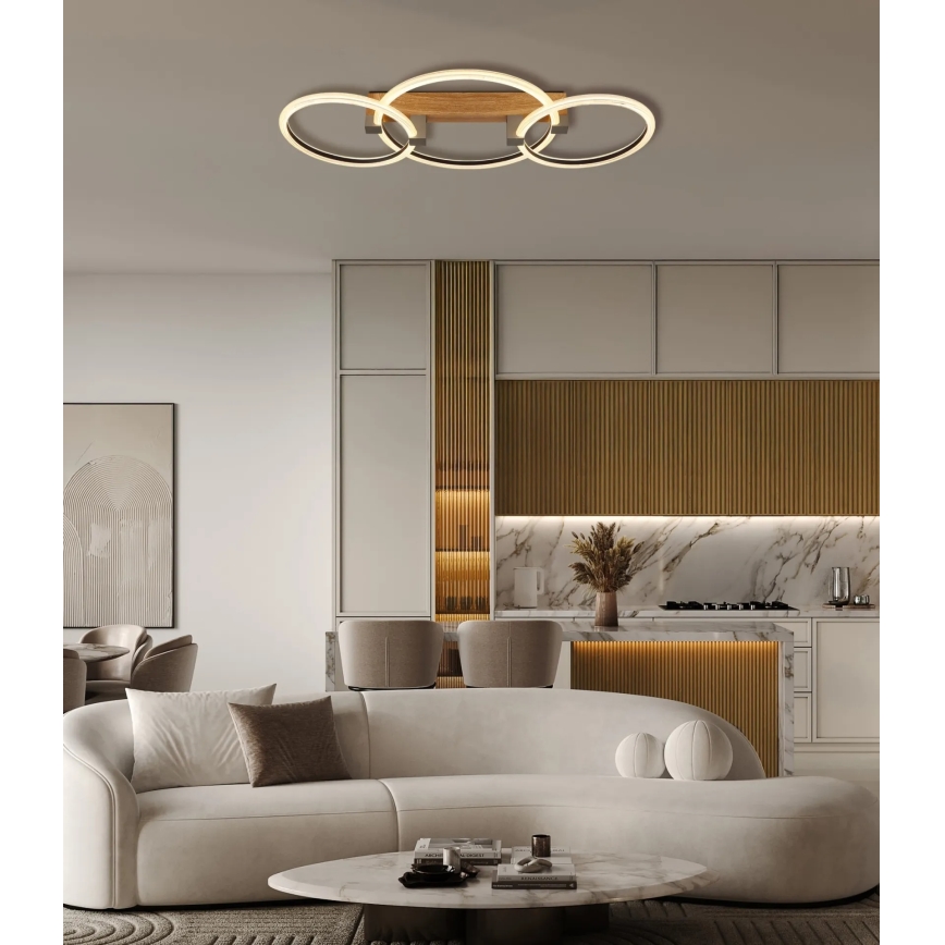 Globo - Candeeiro de teto LED/40W/230V 3000K 76,1x38 cm castanho