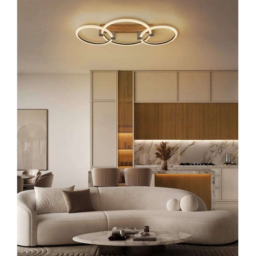 Globo - Candeeiro de teto LED/40W/230V 3000K 76,1x38 cm castanho