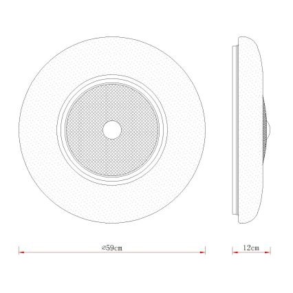 Globo - Candeeiro de tecto LED/48W/230V 2700/4000/6000K Ø 59 cm branco