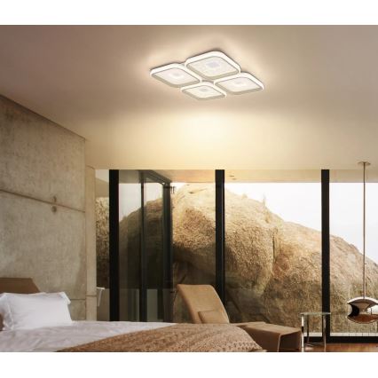 Globo - Candeeiro de tecto LED regulável 55W/230V 2700-6000K 54x54 cm + comando à distância