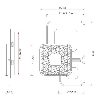 Globo - Luminária de tecto LED regulável LED/55W/230V 2700-6000K 65x45,5 cm + controlo remoto