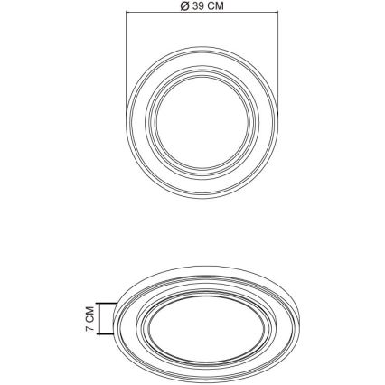 Globo - Iluminação de teto LED LED/24W/230V 3000K diâmetro 39 cm