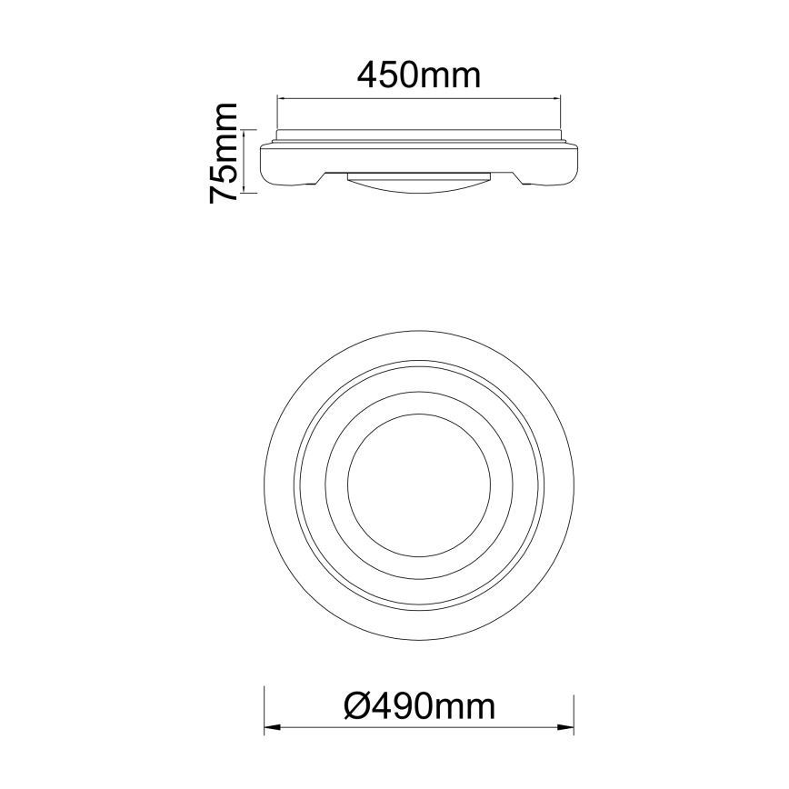 Globo 483111-40 - Luminária de Teto LED RADA LED/40W/230V 2700/4200/6500K diâmetro 49 cm