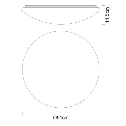 Globo - Candeeiro de tecto LED RGB regulável LED/48W/230V + LED/10W 2700-6500K Ø 50 cm + controlo remoto