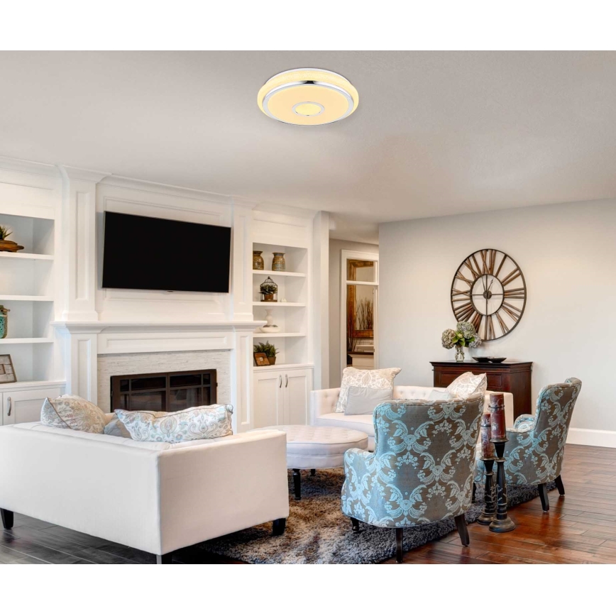 Globo - Iluminação de teto LED com regulação LED/40W/230V 2700-6500K + comando