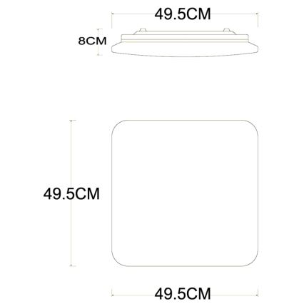 Globo - Luminária de teto LED regulável LED/40W/230V 2700-6500K diâmetro 50 cm Wi-Fi Tuya + controlo remoto