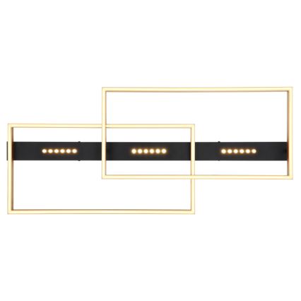 Globo 48461-54 - Candeeiro de tecto LED LUFFY LED/54W/230V 39,8x90 cm preto/dourado