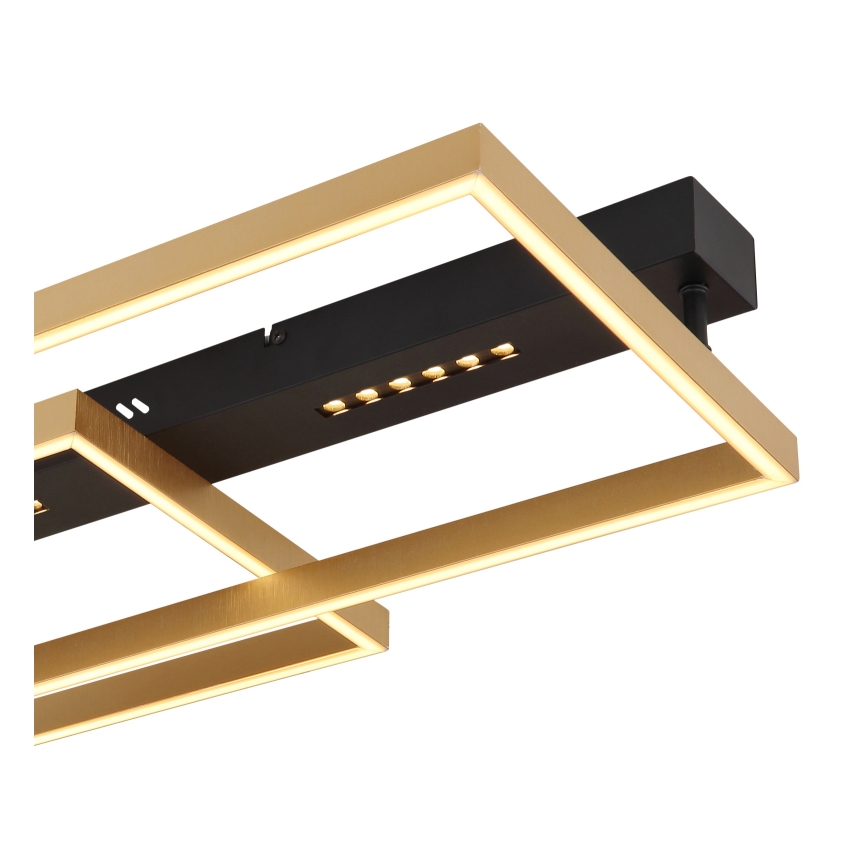 Globo 48461-54 - Candeeiro de tecto LED LUFFY LED/54W/230V 39,8x90 cm preto/dourado