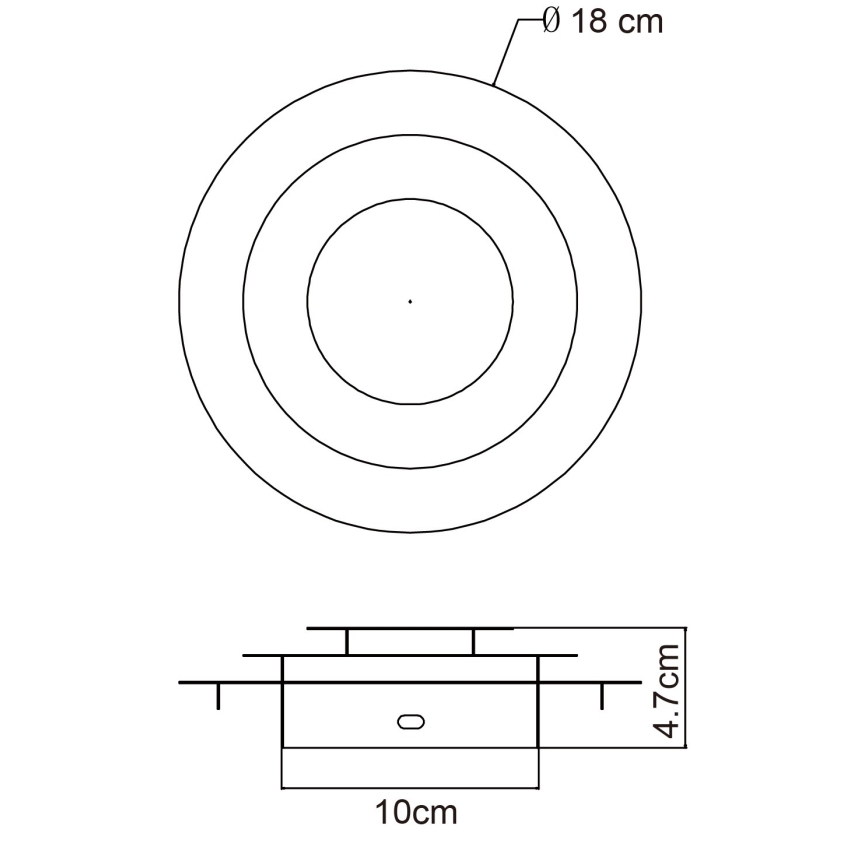 Globo - Plafon LED/18W/230V 3000K Ø 18 cm dourado