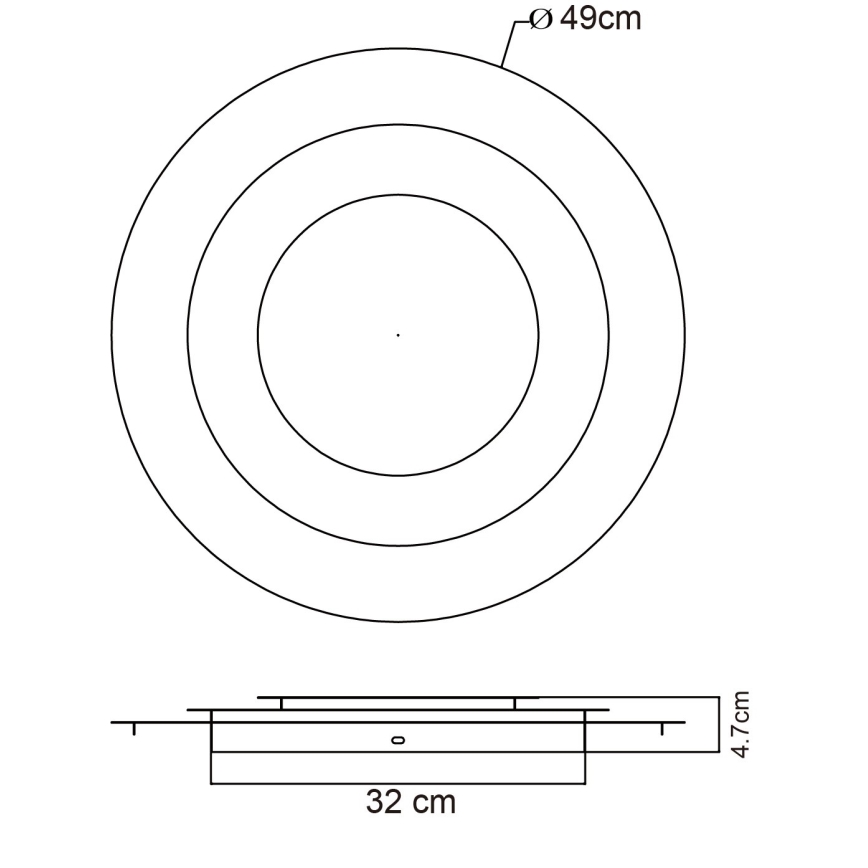 Globo - Candeeiro de tecto LED/40W/230V 3000K Ø 49 cm dourado