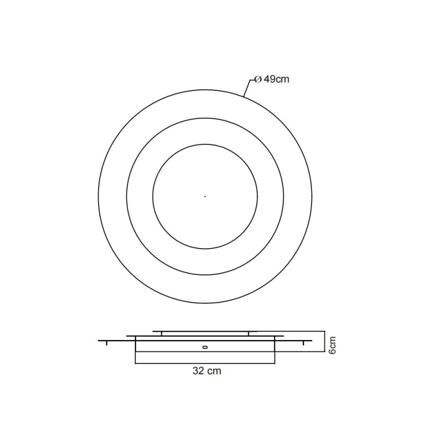 Globo - Candeeiro de Teto LED/40W/230V 3000K Ø 49 cm prateado