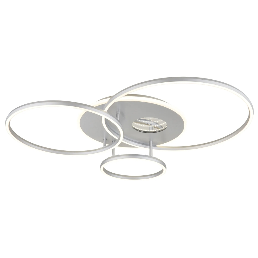 Globo - Luminária de teto LED regulável LED/54W/230V 2700-6500K 90x70 cm prateada + comando à distância