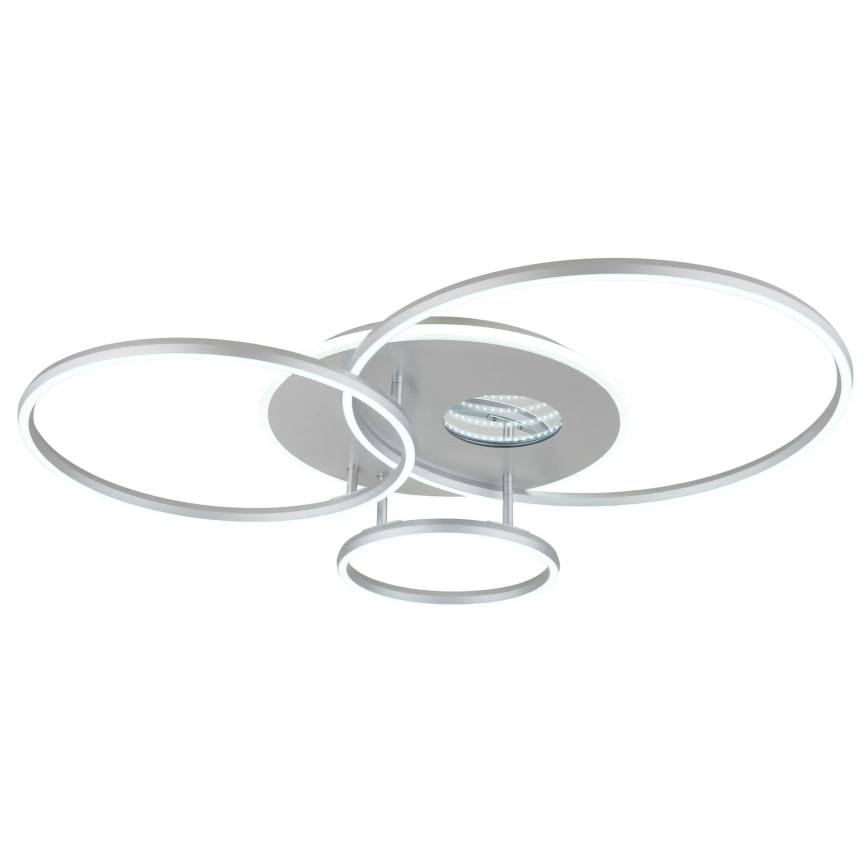 Globo - Luminária de teto LED regulável LED/54W/230V 2700-6500K 90x70 cm prateada + comando à distância