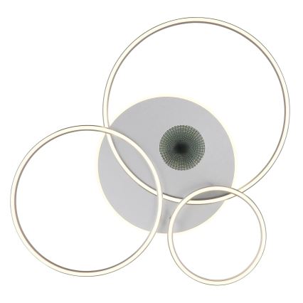 Globo - Luminária de teto LED regulável LED/54W/230V 2700-6500K 90x70 cm prateada + comando à distância