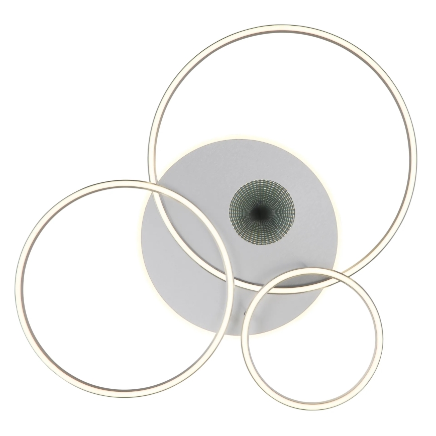 Globo - Luminária de teto LED regulável LED/54W/230V 2700-6500K 90x70 cm prateada + comando à distância