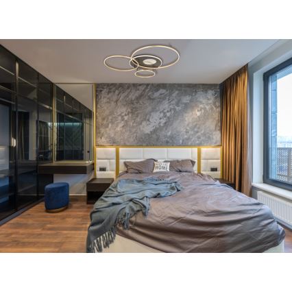 Globo - Luminária de teto LED dimmerizável LED/70W/230V 2700-6500K dourada + controlo remoto