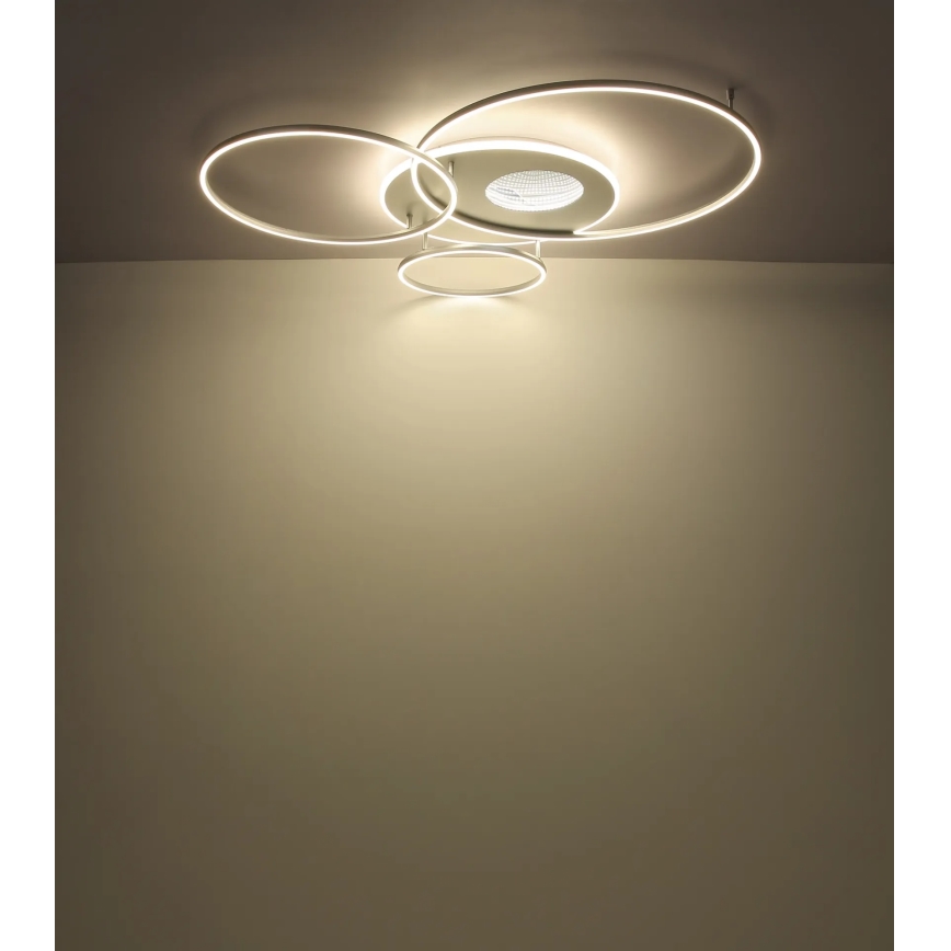 Globo - Luminária de teto LED dimerizável LED/70W/230V 2700-6500K Wi-Fi Tuya cromo mate + controlo remoto
