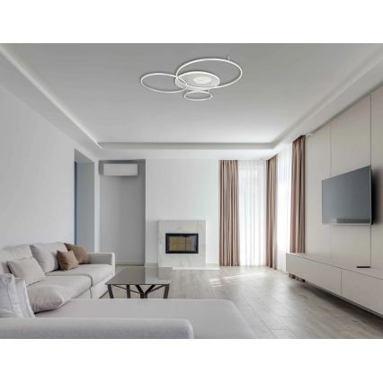 Globo - Plafon LED dimerizável LED/70W/230V 2700-6500K Wi-Fi Tuya cromo fosco + controlo remoto