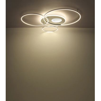 Globo - Plafon LED dimerizável LED/70W/230V 2700-6500K Wi-Fi Tuya cromo fosco + controlo remoto