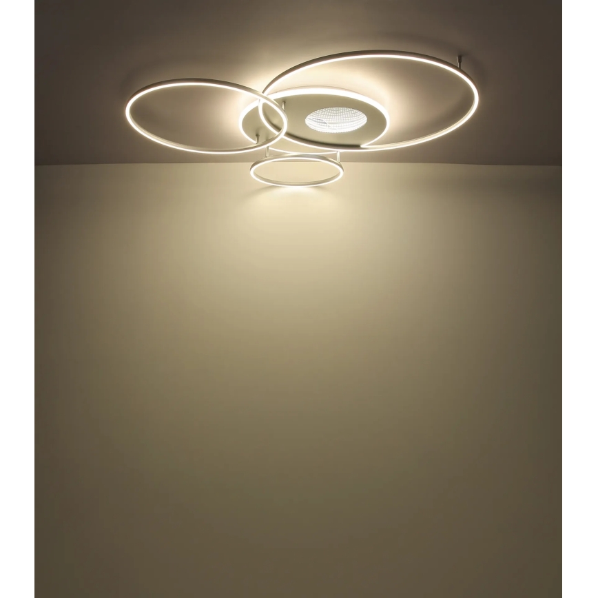 Globo - Plafon LED dimerizável LED/70W/230V 2700-6500K Wi-Fi Tuya cromo fosco + controlo remoto