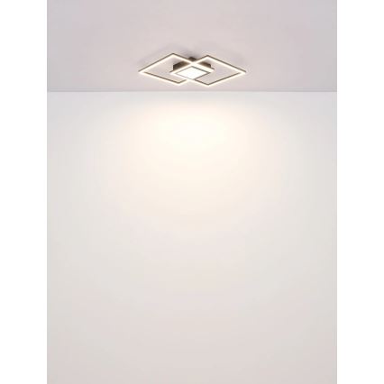 Globo - Candeeiro de teto LED regulável LED/32W/230V 2700-6500K 42,6x42,6 cm preto + comando à distância