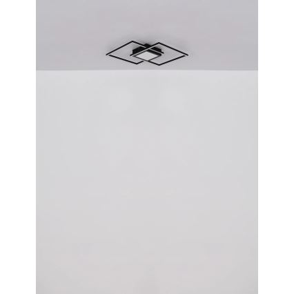 Globo - Candeeiro de teto LED regulável LED/32W/230V 2700-6500K 42,6x42,6 cm preto + comando à distância
