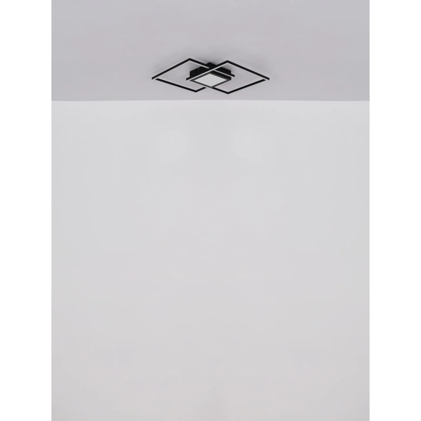 Globo - Candeeiro de teto LED regulável LED/32W/230V 2700-6500K 42,6x42,6 cm preto + comando à distância