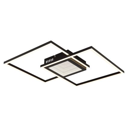 Globo - Candeeiro de teto LED regulável LED/32W/230V 2700-6500K 42,6x42,6 cm preto + comando à distância