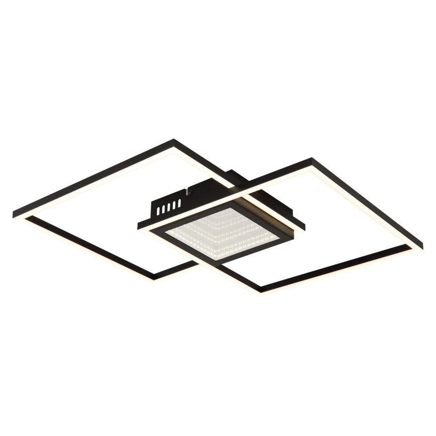 Globo - Candeeiro de teto LED regulável LED/32W/230V 2700-6500K 42,6x42,6 cm preto + comando à distância