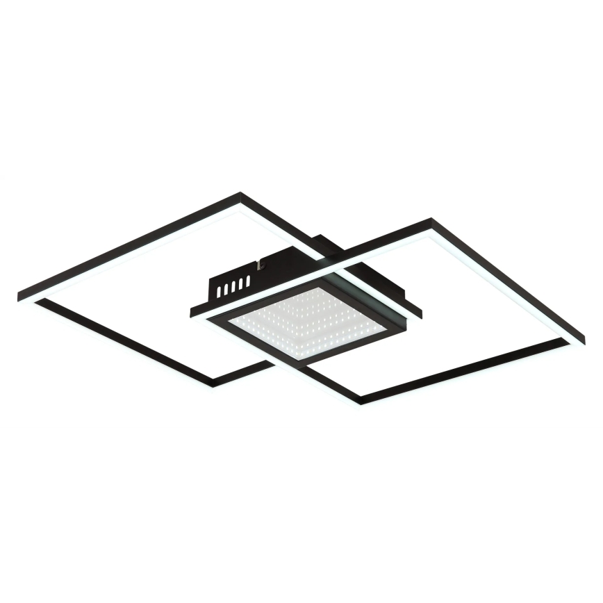 Globo - Candeeiro de teto LED regulável LED/32W/230V 2700-6500K 42,6x42,6 cm preto + comando à distância