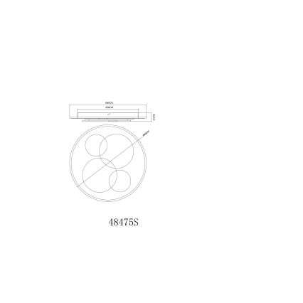 Globo - Candeeiro de tecto LED 40W / 230V / 3000K / Ø 49 cm