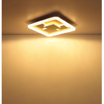 Globo - Luminária de teto LED/40W/230V 3000K 48,8x48,8 cm dourada