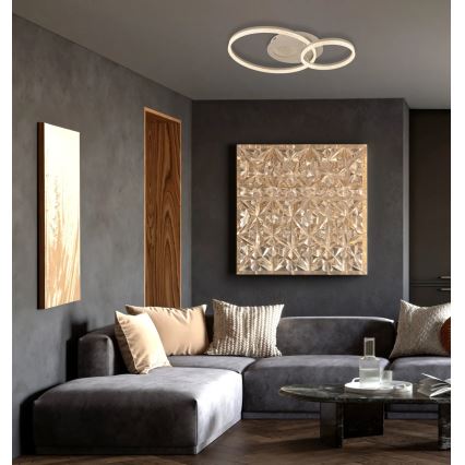 Globo - Candeeiro de tecto LED/30W/230V 3000K 70x50 cm bege