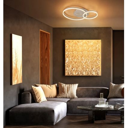 Globo - Candeeiro de tecto LED/30W/230V 3000K 70x50 cm bege