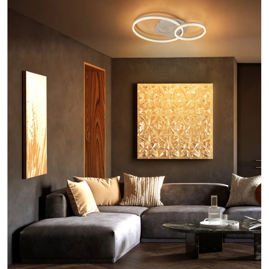 Globo - Candeeiro de tecto LED/30W/230V 3000K 70x50 cm bege