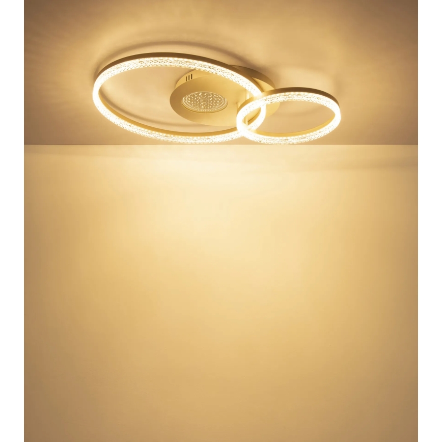 Globo - Candeeiro de tecto LED/30W/230V 3000K 70x50 cm bege