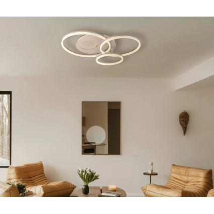 Globo - Candeeiro de teto LED 40W/230V 3000K 78x60 cm bege
