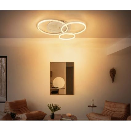 Globo - Candeeiro de teto LED 40W/230V 3000K 78x60 cm bege