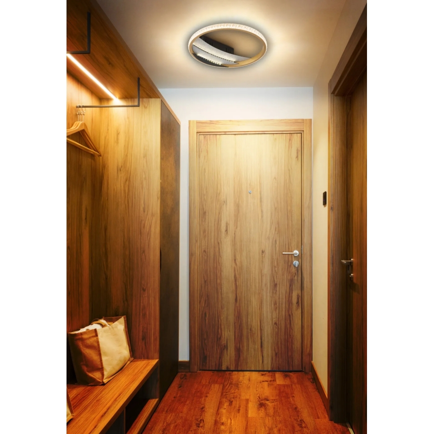 Globo - Candeeiro de teto LED/12W/230V 3000/4000/6000K diâmetro 29,5 cm dourado