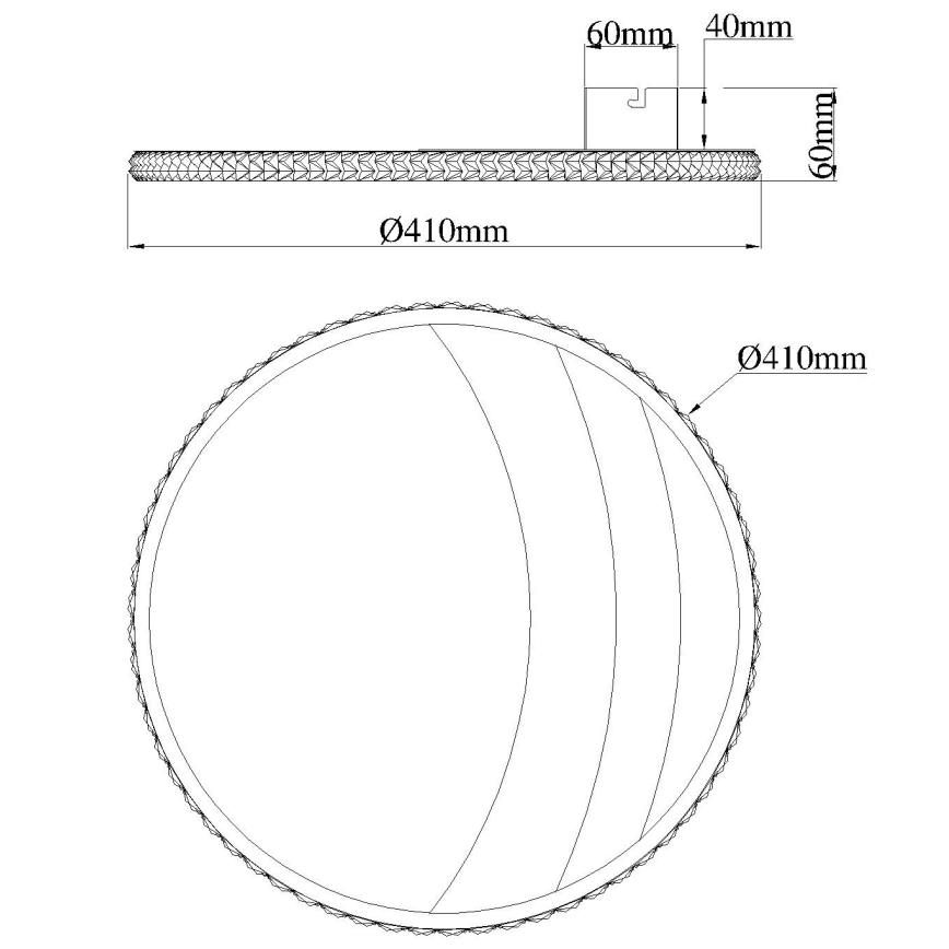 Globo - Luminária de teto LED/24W/230V 3000/4000/6000K Ø 41 cm dourada